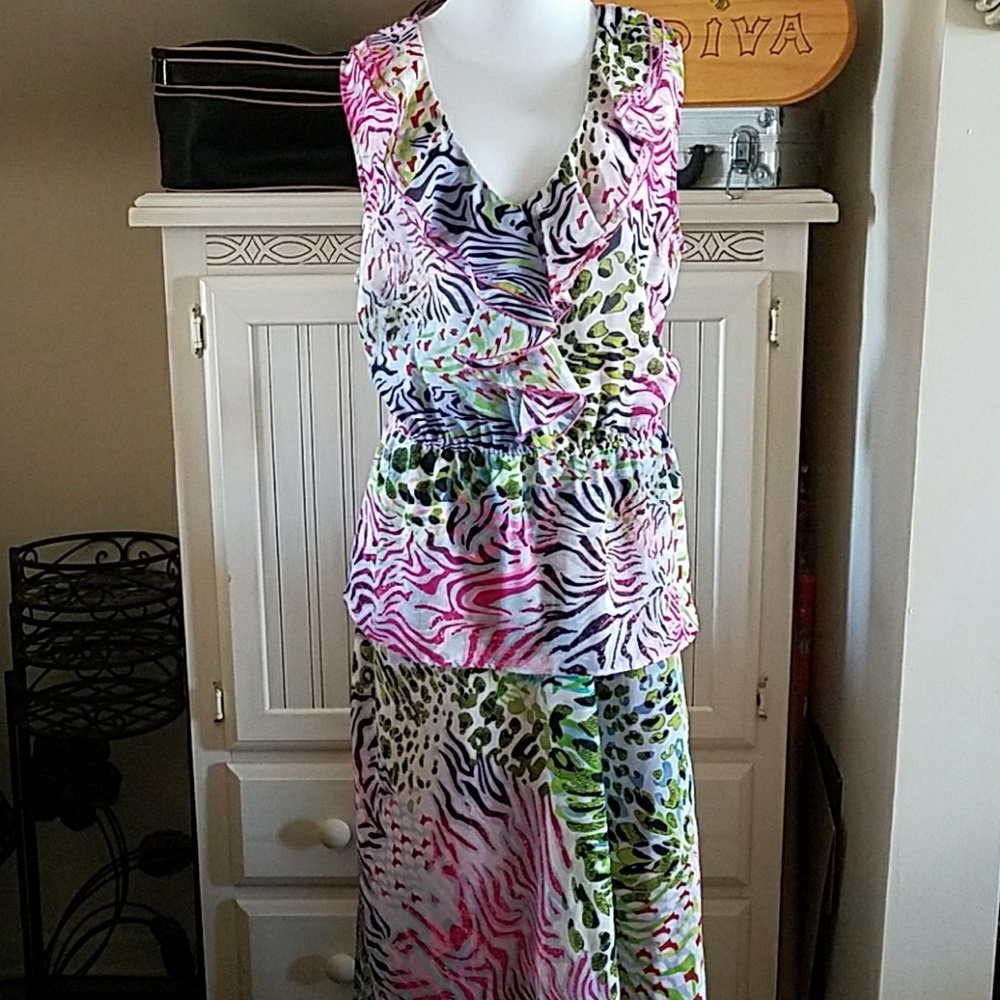 2 Piece Summer Top & Skirt